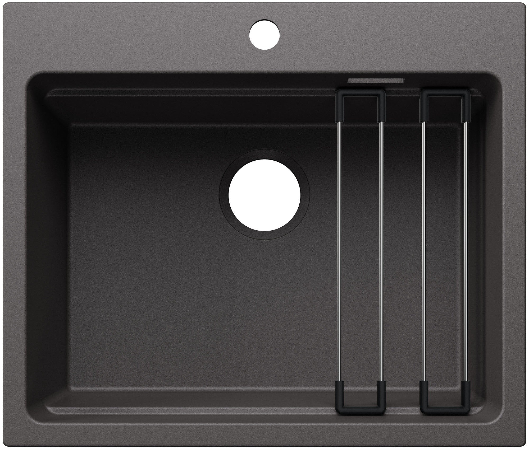 Chiuveta bucatarie Etagon 6, 527750, granit gri piatra, pe blat, 600 x 510 mm, Blanco